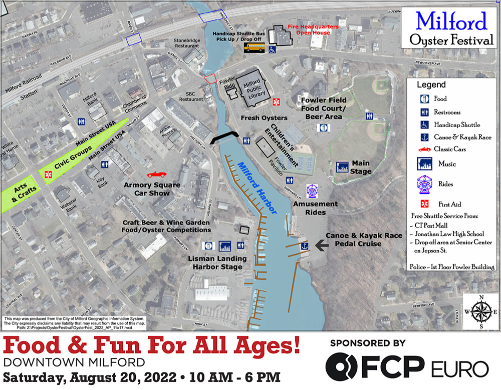 Festival Map and Schedule Milford Oyster Festival