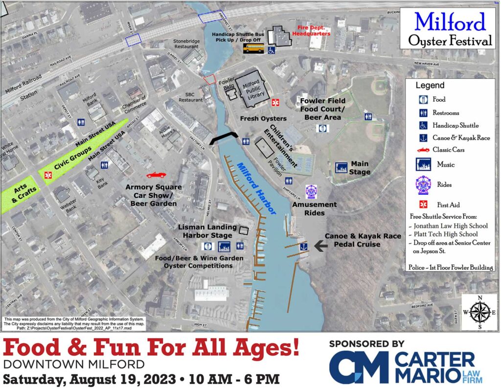 Festival Map and Schedule Milford Oyster Festival