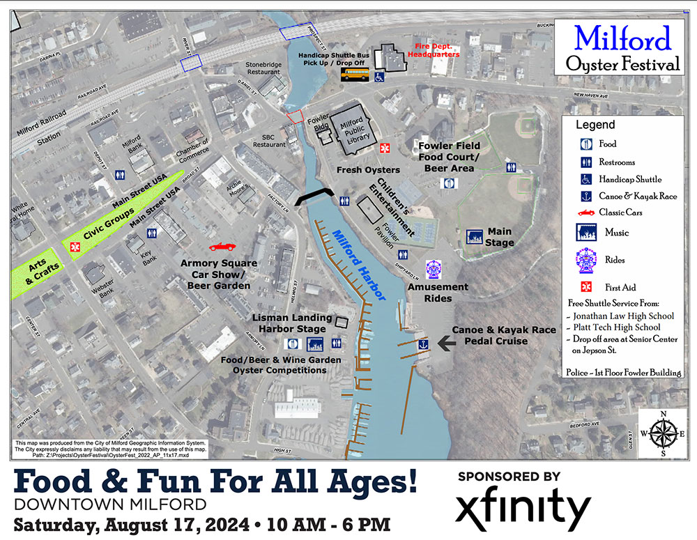 Festival Map and Schedule Milford Oyster Festival